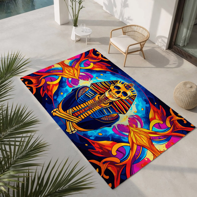 Tapis intérieur et extérieur Luminous Dive, Rectangulaire 3 pi x 5 pi