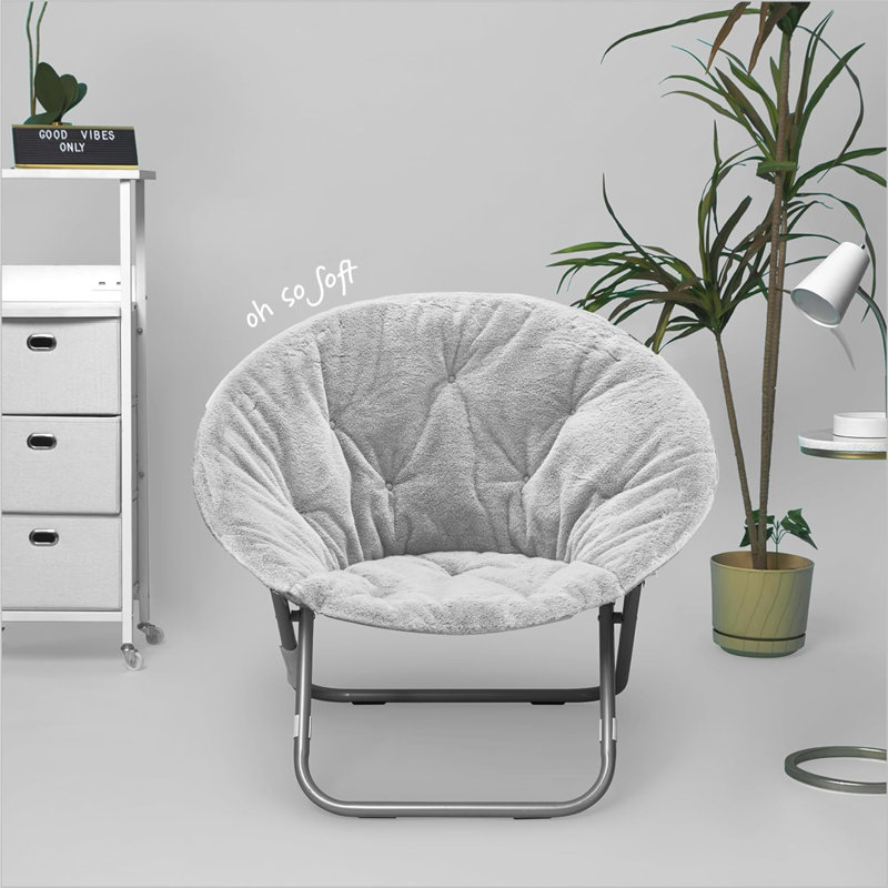 Fauteuil Papasan Giles, Argent, Gris