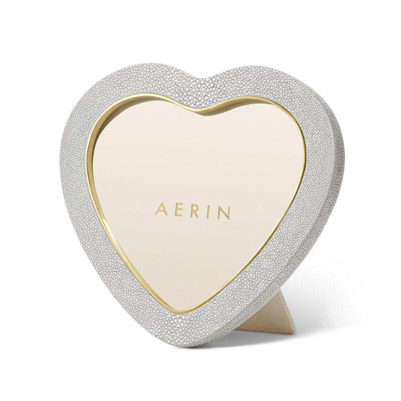 Shagreen Heart Frame, Dove