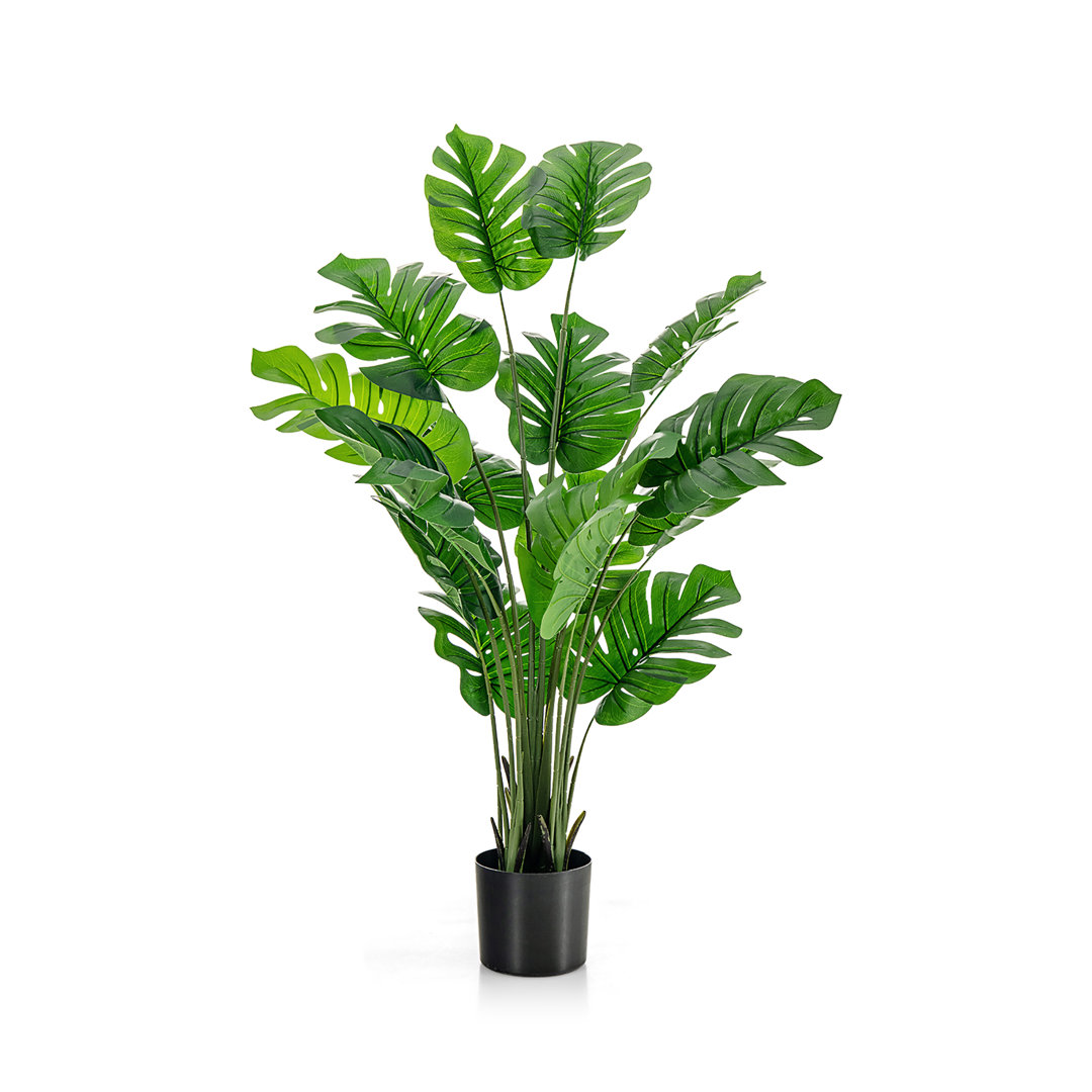 60'' Faux Palm Tree in Planter, Home Decorative Faux Plant Freeport Park®
