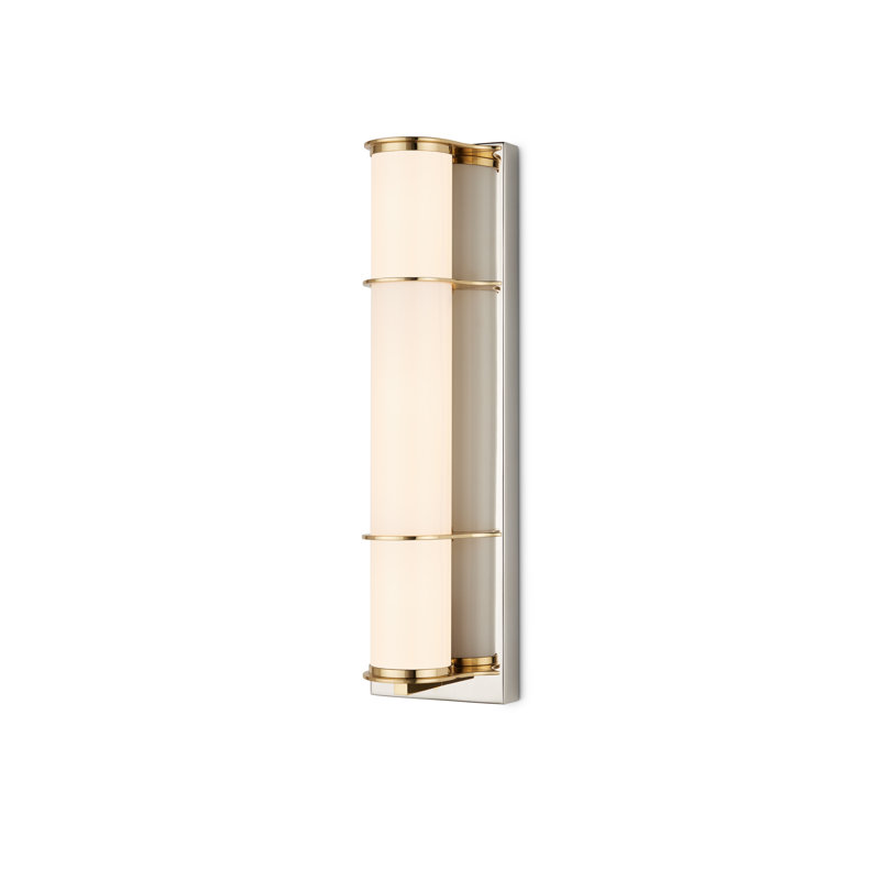 Blaine 1 - Light Bath Sconce, Polished Nickel/Polished Brass