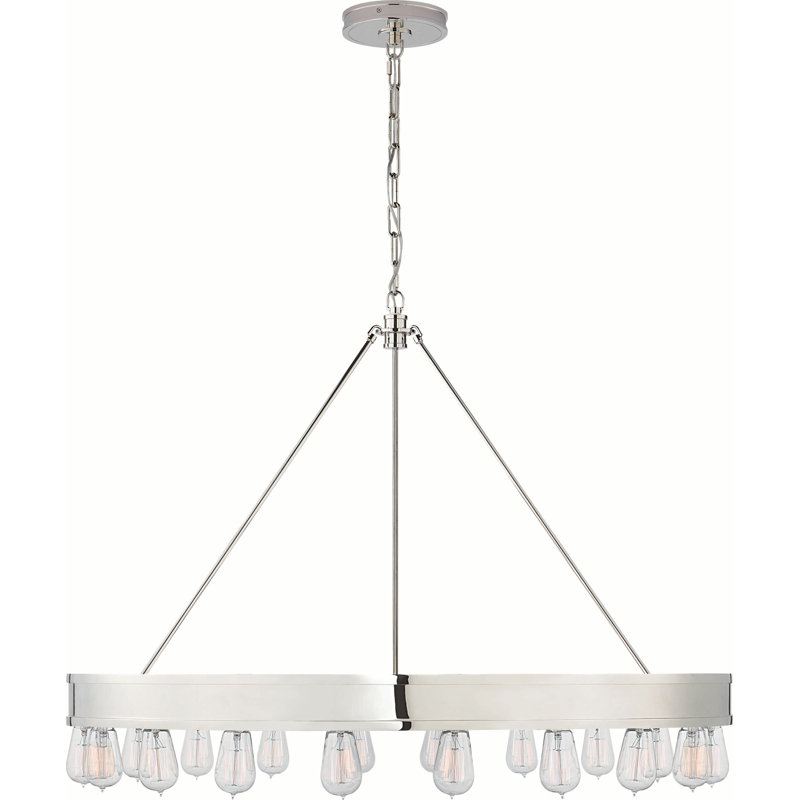 Ralph Lauren Roark 20 Light Chandelier, Polished Nickel