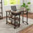 Patented 360° Free Rotating Sofa Side Table with Storage Shelves and Casters