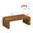 47" Solid Wood Farmhouse Coffee Table, Mid-Century Rectangle Living Room Table
