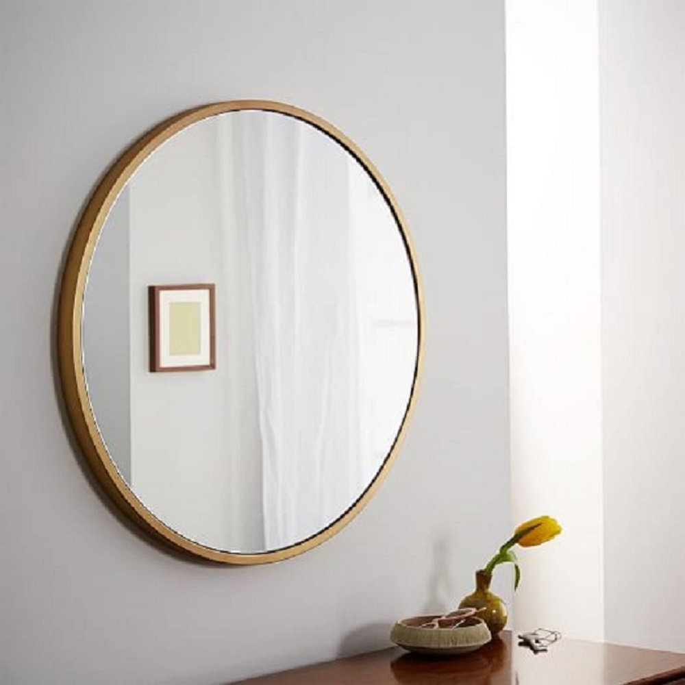 Roberts Mirror, 60" x 60", Gold, Metal