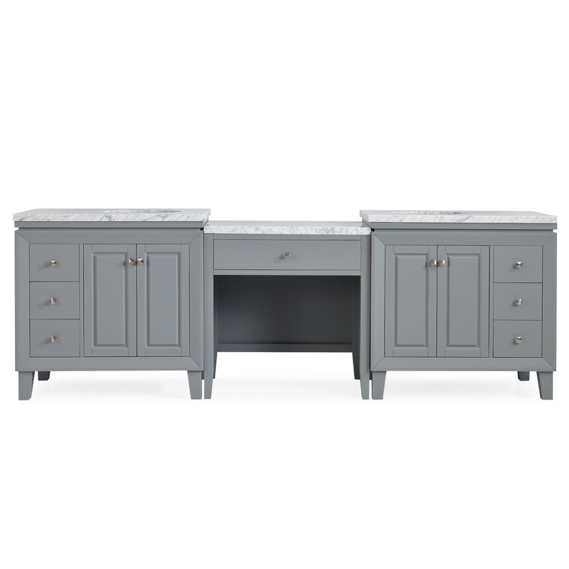 Comptoir de meuble-lavabo double 103 po