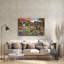 Loon Peak «Wildflower Mountain» par Bigelow, art mural en verre acrylique, 36 po x 24 po