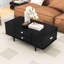 Table basse moderne avec tiroirs, tablettes cachées-2140790895