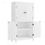 Armoire de rangement élégante pour salle de bain, unité de rangement pour salle de bain, armoire autoportante avec 4 portes, tablettes réglables, tablettes adaptables-77071467