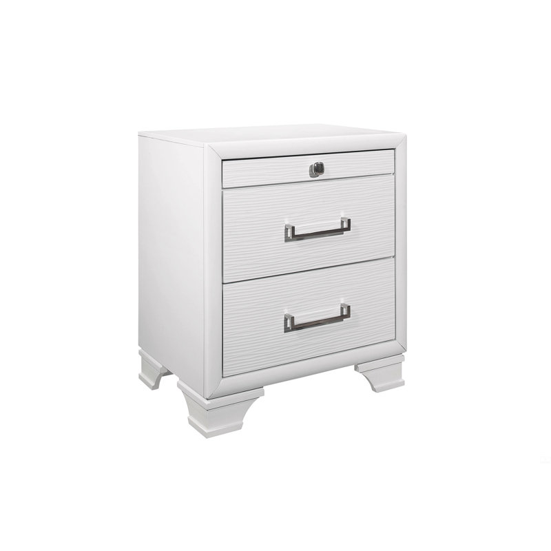 Storage Nightstand, White