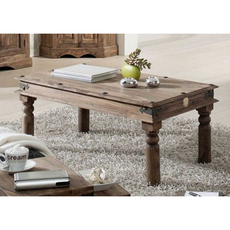 Leeds Solid Wood Four Leg Coffee Table, 46 cm H x 60 cm W x 110cm D