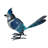 Metal Miniature Blue Jay Statue