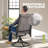 Patio 5-Piece Aluminum Dining Set with Textilene Swivel Chairs-765109609