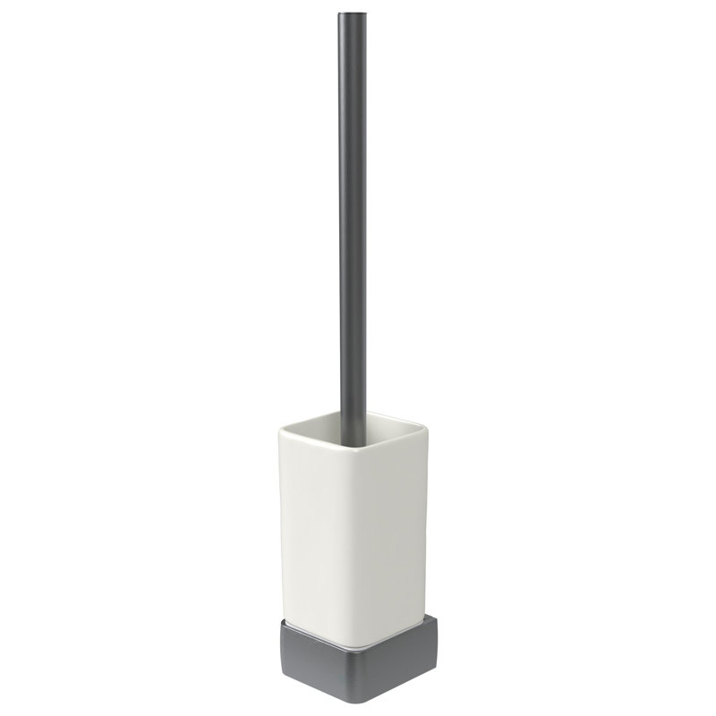Aline Wall Mounted Toilet Brush and Holder, Brushed matt gray