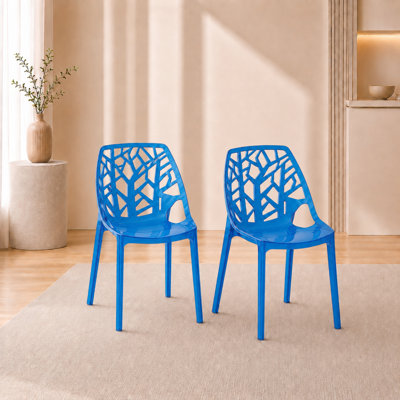 Edgington Lightweight Stacking Accent Dining Chair for Indoor & Outdoor