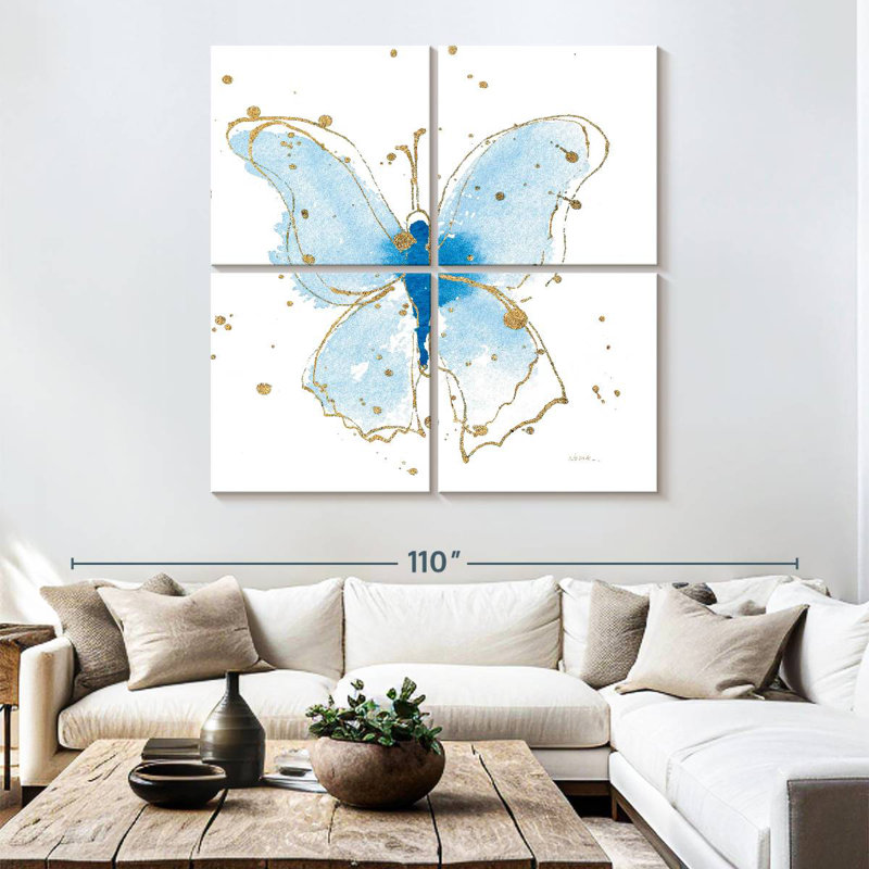 Brampt Gilded Butterflies V, 74'' H x 74'' W