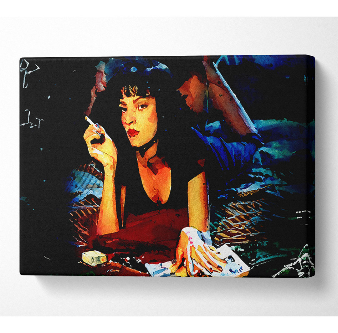 Uma Thurman ist Mia Pulp Fiction - Kunstdrucke auf Leinwand