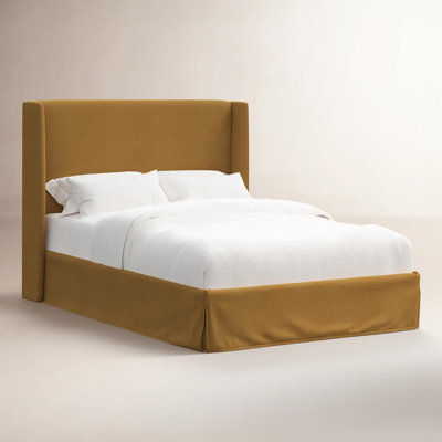 Upholstered Wingback Bed
