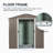 Outdoor Metal Storage Shed Gray-110646395