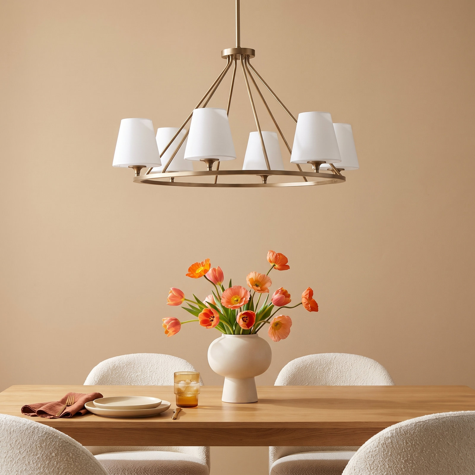 Lane 6 - Light Dimmable Chandelier, Gold