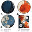 Blue And Orange Liquid Ink Waves VI - Abstract Metal Wall Art-979392724