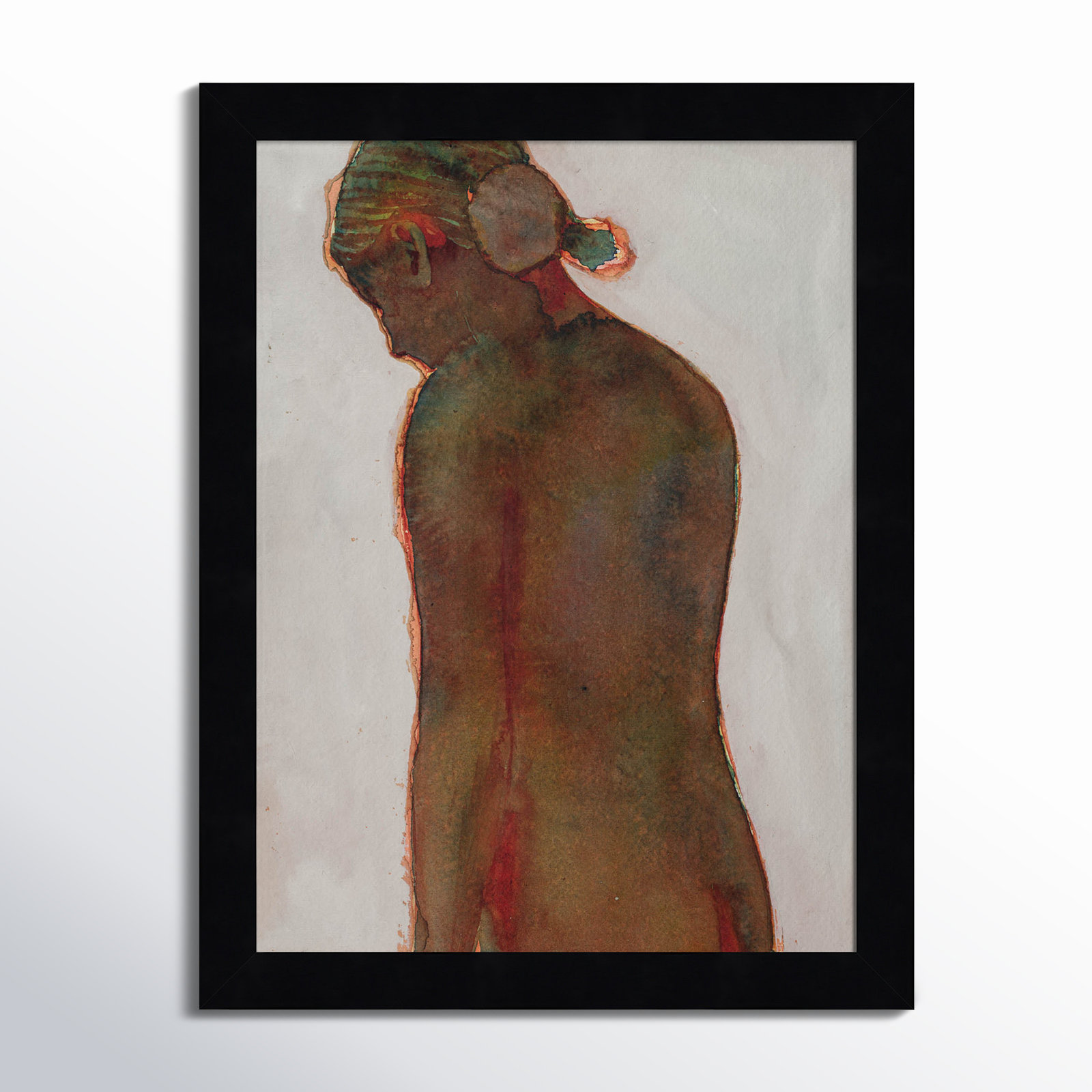 Figure Print by Dean Graham, Black Framed, 13'' H X 10'' W