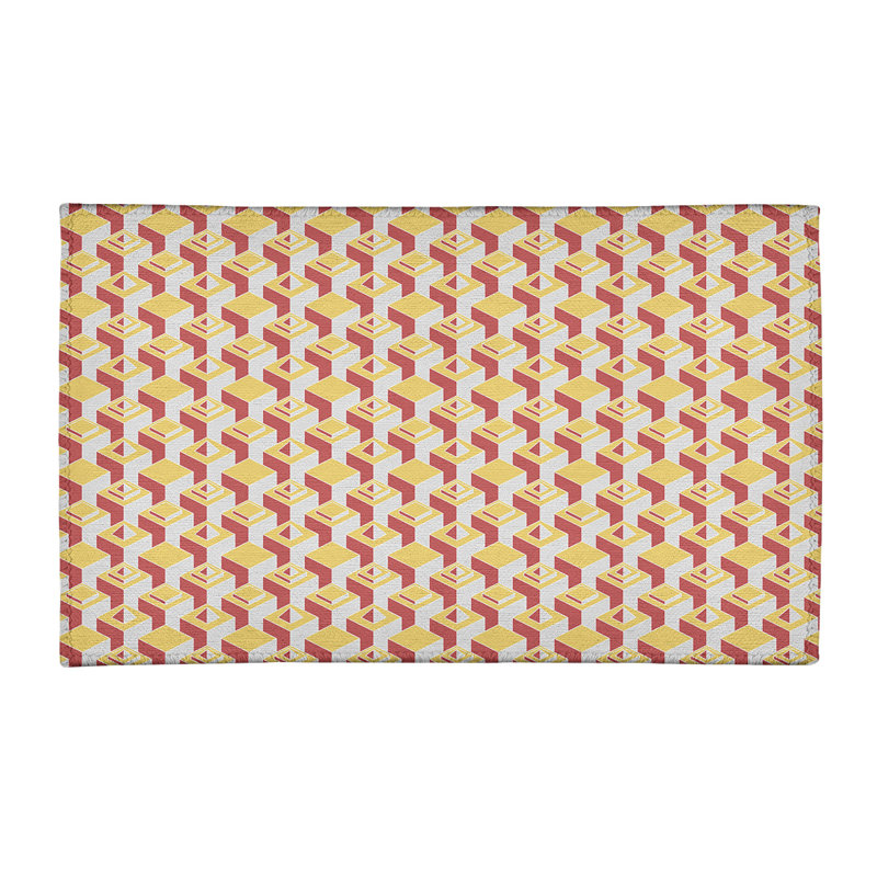 Chenille Geometric Indoor Rug, Rectangle 4' x 6'