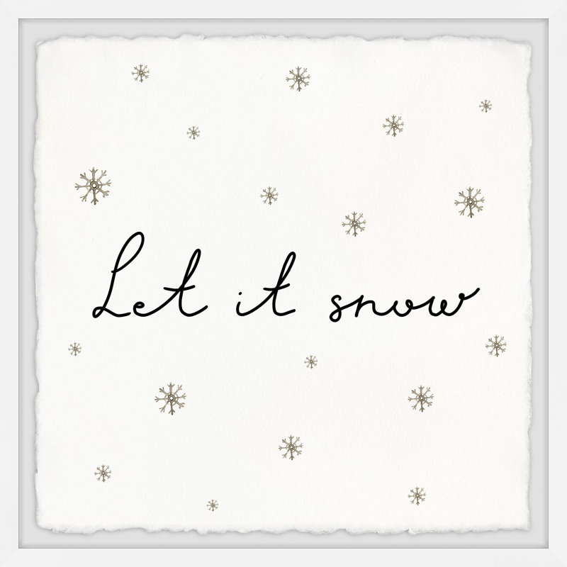 I Love Snow 1 Piece Single Picture Frame Wall Art, 81cm H x 81cm W x 3.81cm D