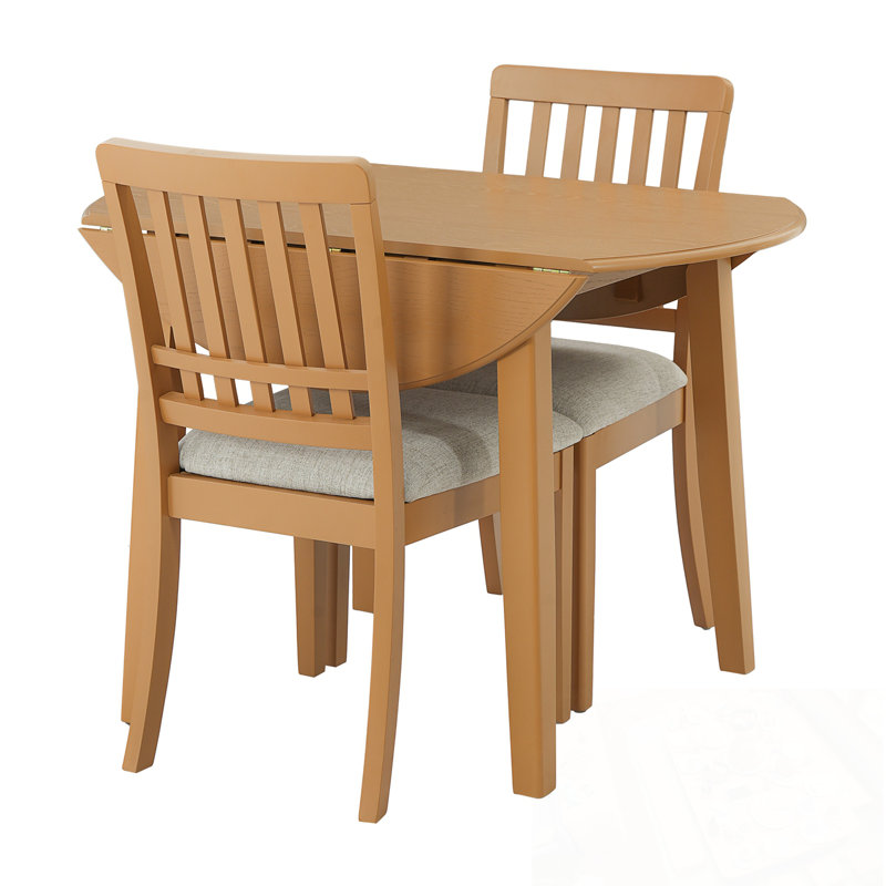 Table ronde 3 pièces Vasili, Brun pâle