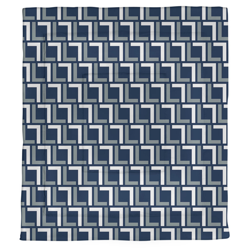 Édredon simple Football Luxury, Édredon simple TG, Bleu / argenté / blanc