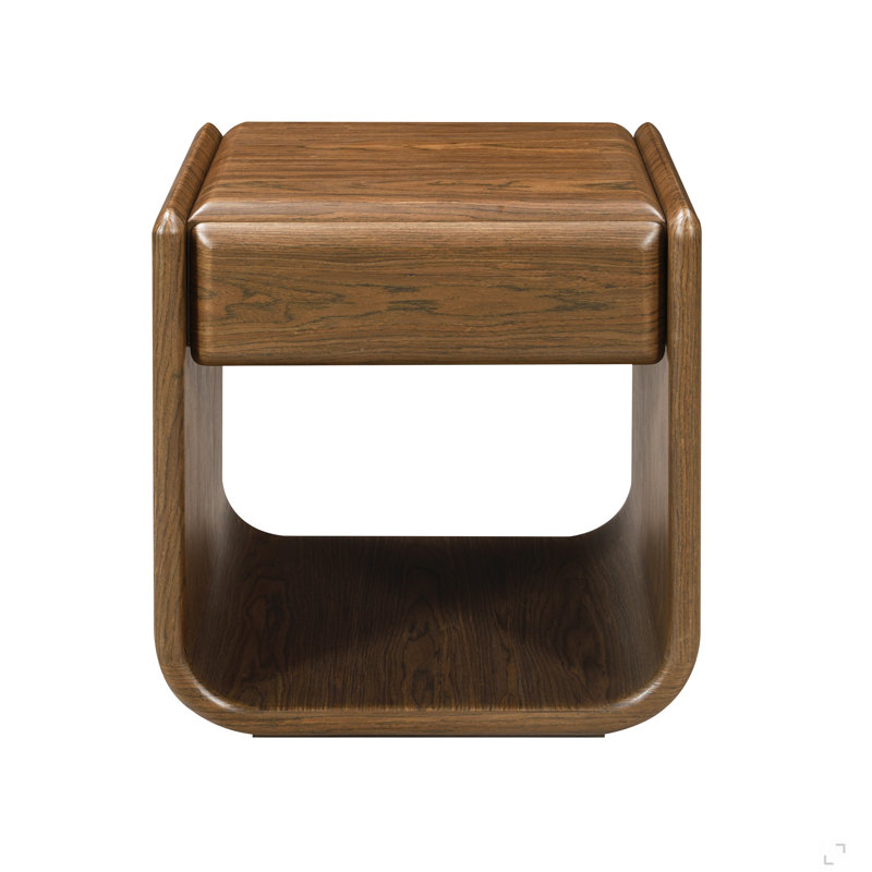 Table de bout courbée découpée avec tiroir