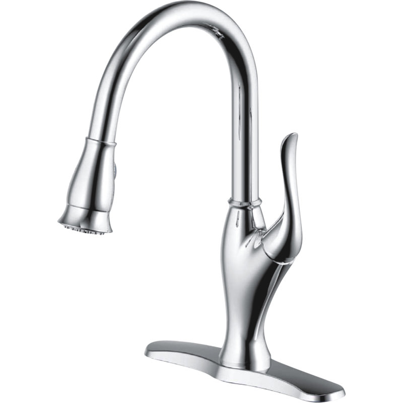 CMI Majestic Pull Down Kitchen Faucet, Polished Chrome