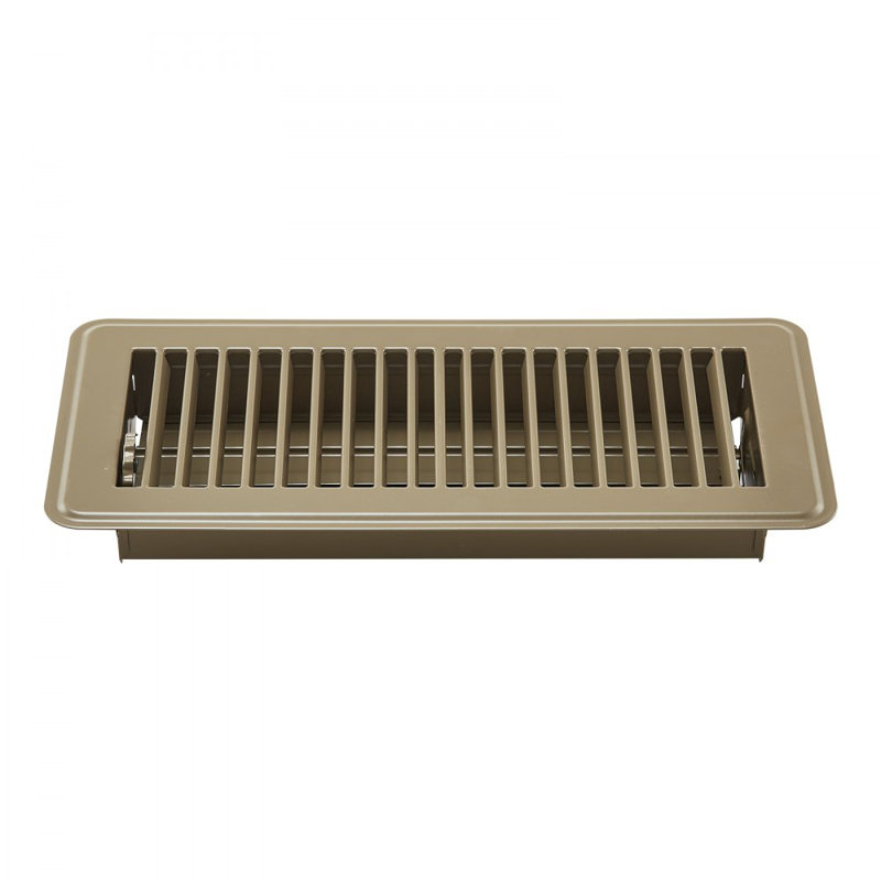 Registres de plancher 4 évents de plancher en fer pour grilles de ventilation CVC brun