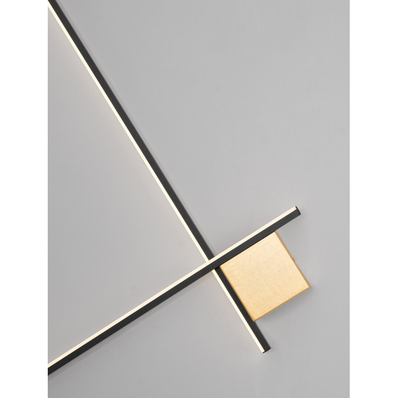 Wall Sconce, 80 cm H x 80 cm W x 4 cm D, BRUSHED GOLD, 1359, 20