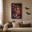 Impression sur toile Fiery Crowned Skull-743986694