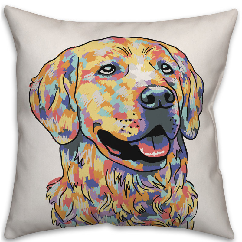  Retriever Throw Pillow, 16" x 16", Polyester/Polyester Blend