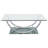 Rectangular U-Shaped Glass Top Coffee Table