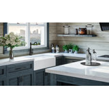 Luxury 33" L x 20" W Double Basin Undermount Kitchen Sink with Basket Strainer