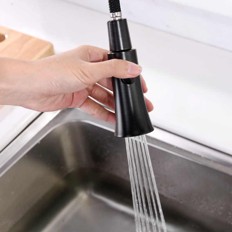 Pull Down Single Handle Kitchen Faucet, Oil Rubbed Bronze
