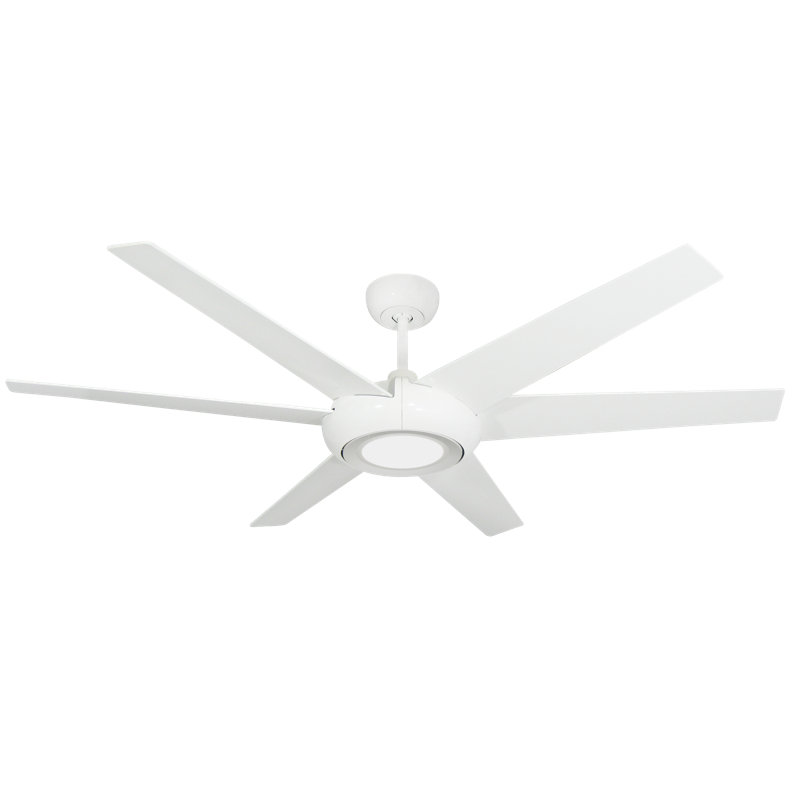 Kayelynn 60'' Ceiling Fan with LED Lights, Pure White with Pure White Blades