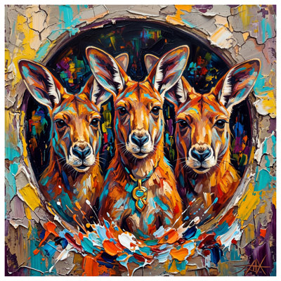 Édredon abstrait Three Kangaroos