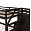 Lit superposé avec lit gigogne et 3 escaliers de rangement-218348910