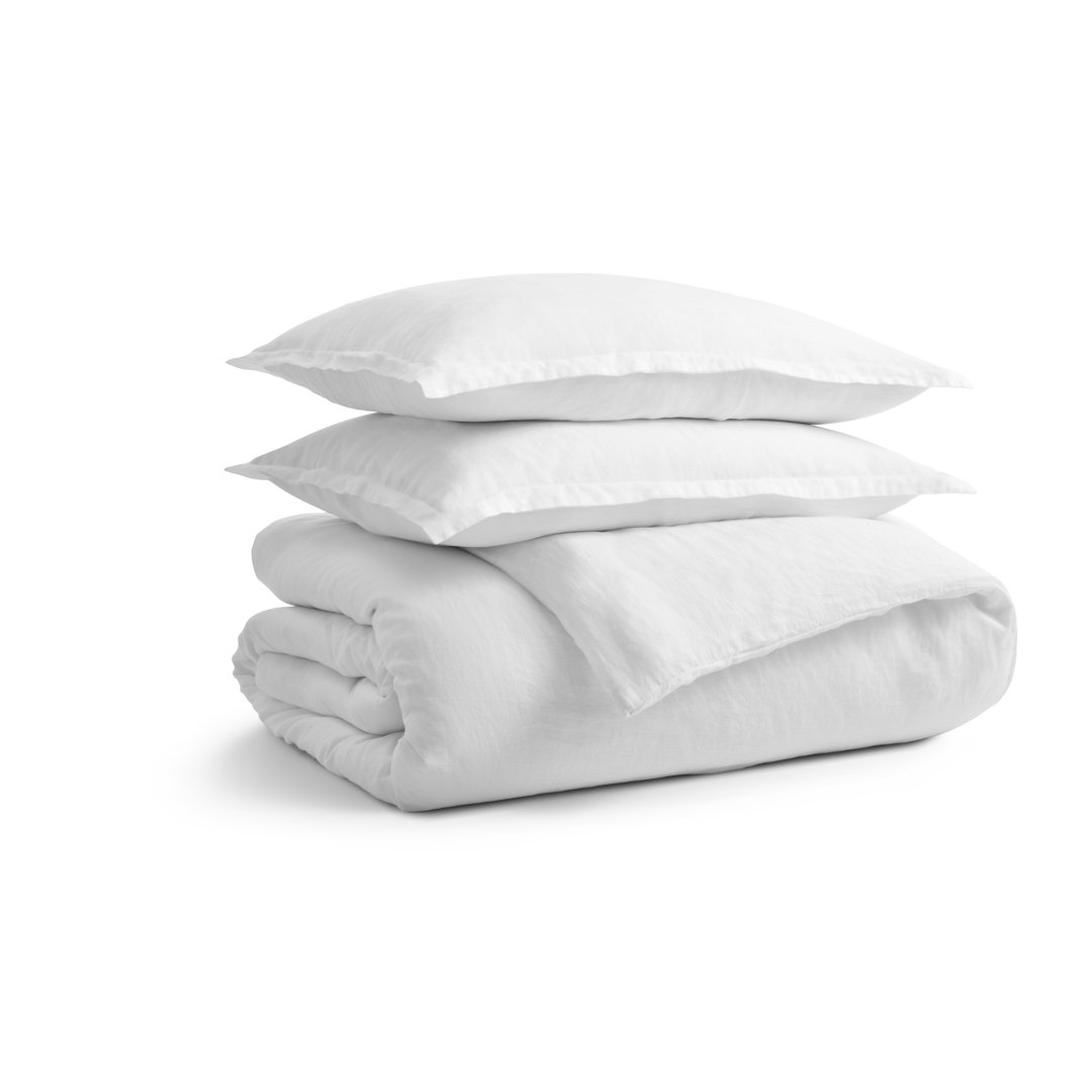 Stone Washed Modern & Contemporary 100% Linen Duvet Cover Set Blu Dot 