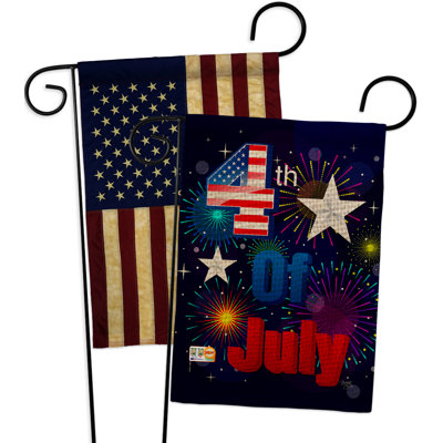 Paren Double Sided 19'' H x 13'' W Polyester Independence Day Garden Flag