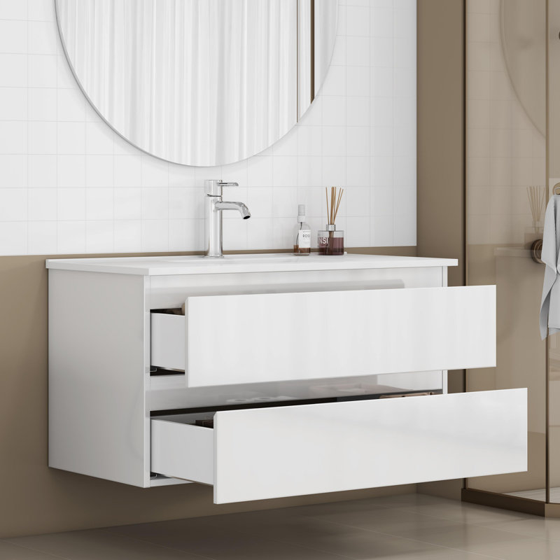 Meuble-lavabo 36 po avec lavabo, 19.7" H x 36" W x 18.1" D