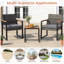 3-Piece PE Wicker Patio Furniture Set Outdoor Bistro Set