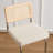 Marlow Upholstered 26" Linen Counter Stool With Rattan Cane Back And Metal Frame-572498130-595419765-589575767