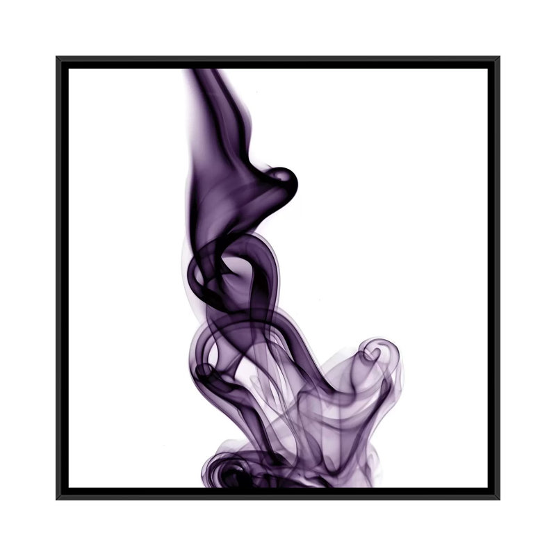«Smoke VII», impression sur toile, Toile encadrée noire, H 5 po x l 18 po x P 18 po, Pas de tapis