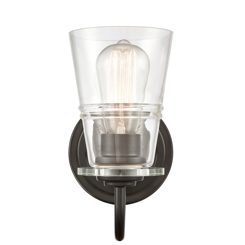 Hayman Dimmable Bath Sconce, Matte Black, Incandescent