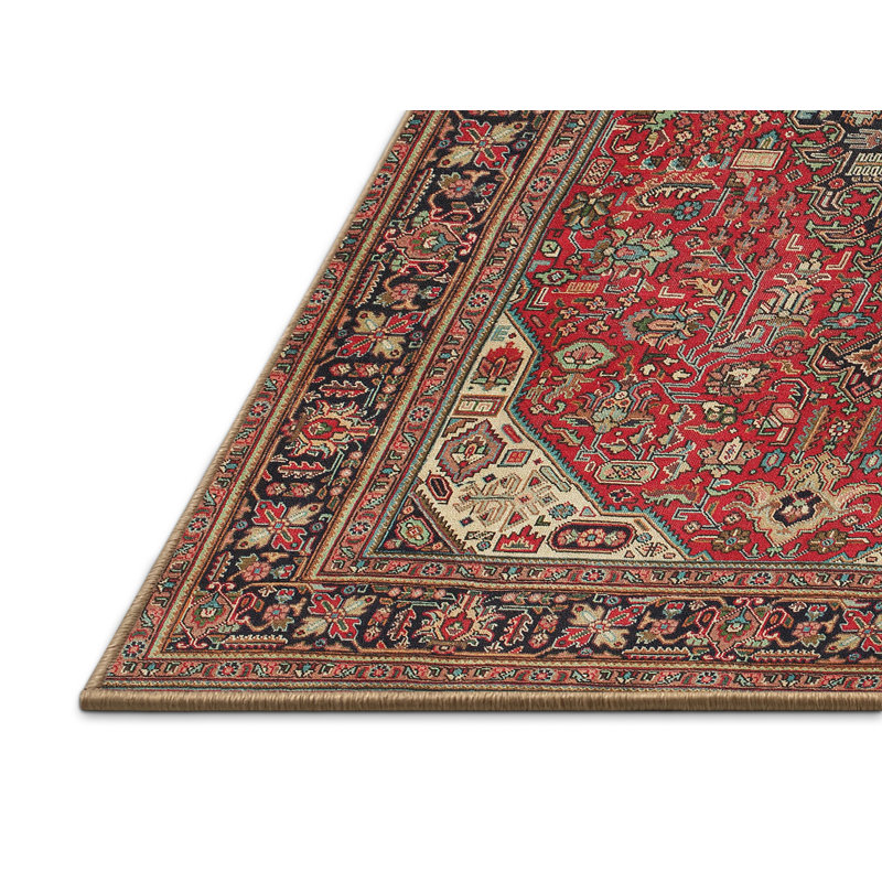 Tapis traditionnel brun / rouge Dammann, Rectangle 7 pi x 9 pi